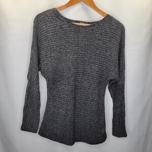 a.n.a. Gray Dolman Long Sleeve Sweater, XS
